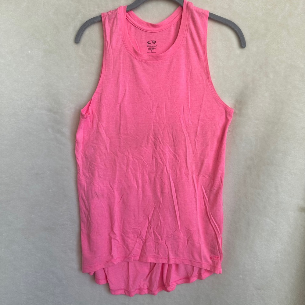 C9 Champion Duo Dry Racerback Muscle Tank Top Small Neon Pink Gym Workout Shirt